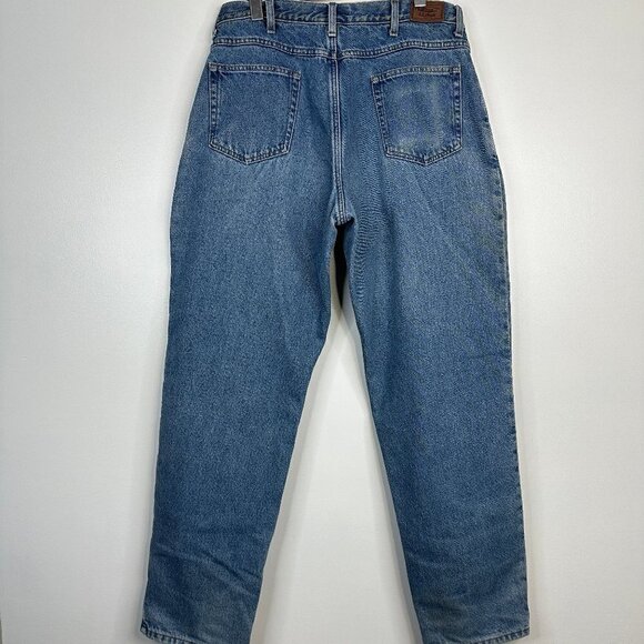 Vintage L.L.Bean  Relaxed Fit Cotton Fleece Lined Denim Jeans  Straight Leg Mens - Picture 5 of 6